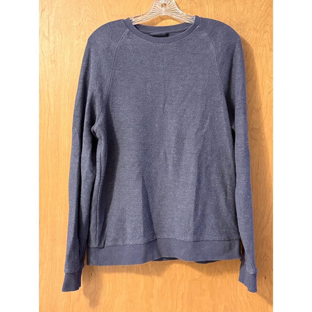Marine Layer Navy Blue Textured Crewneck Sweatshirt Men's Medium Soft Pullover